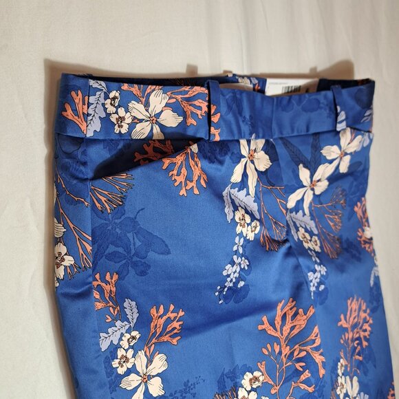 NWT Liz Claiborne Emma Ankle Length‎ Pants Mid Rise Floral Size 4 - Picture 4 of 11